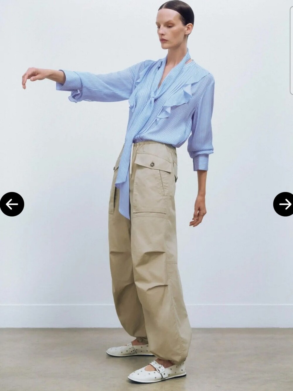 ME+EM Cotton Parachute Trousers